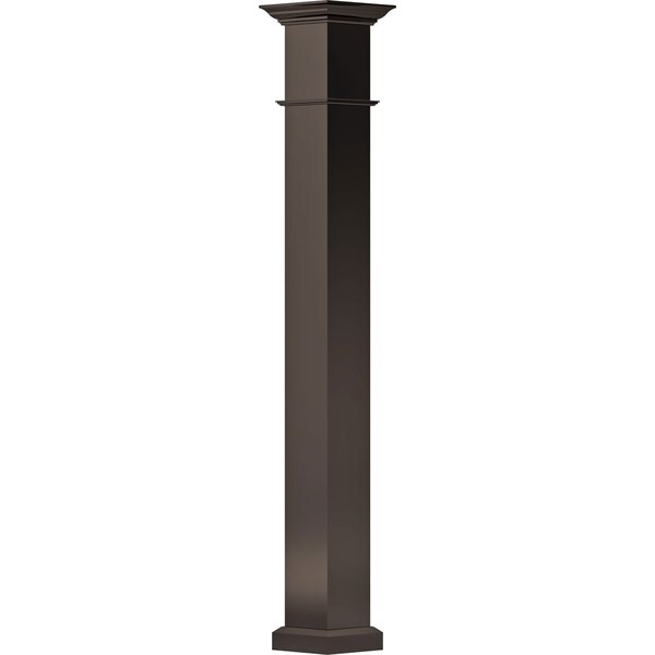 Ekena Millwork 8" x 8' Endura-Aluminum Wellington Style Column, Square Shaft For Post Wrap Installation Non-Tapered EA0808INPSCWEWE - main